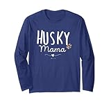 husky mama, husky mom regali amante dei cani siberian husky mamma zampa maglia a manica