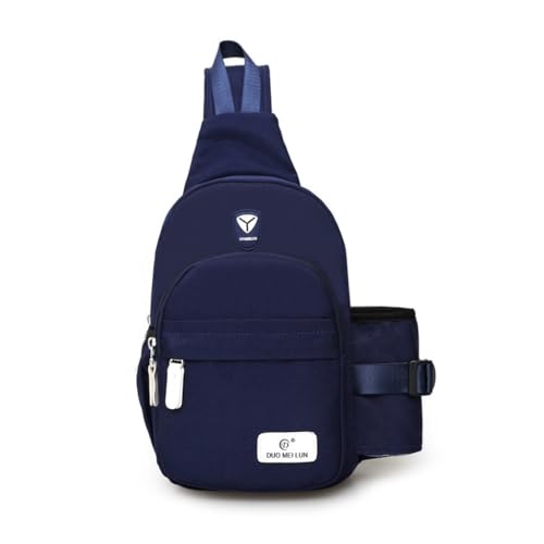 Spencer Canvas Sling Bag for Men & Women - Chest Shoulder Bag Unbalance Crossbody Backpack Daypack for Gym Travel Hiking Outdoor (Blue)