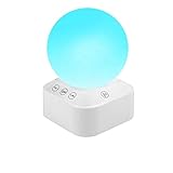 White Noise Machine MOING Sound Machine Lullaby Sound Machine Sound Therapy Portable Sound Soother Machine for Relaxation Sleep High Fidelity Nature Sounds White Noise and Lullabies Soother (White)
