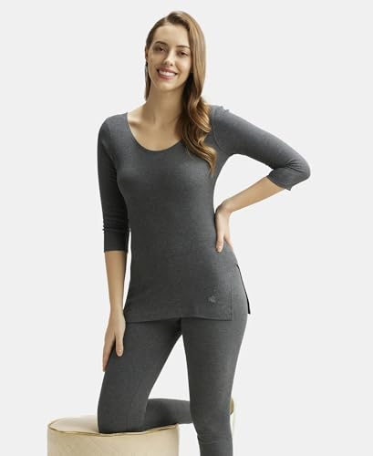 Jockey 2503 Women's Super Combed Cotton Rich Three Quarter Sleeve Tailored Fit Thermal Top with Stay Warm Technology - Image 6
