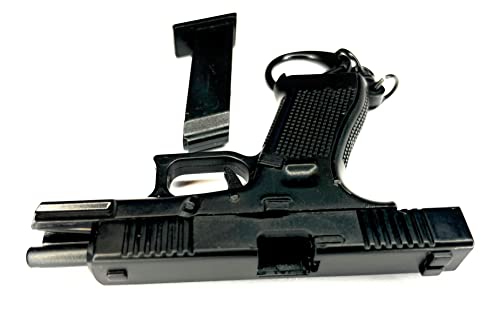 USA Warehoused Tik Tok Gun Keychain Pistol Key Chain Gun Little Black Pistol Little Gun Lil Toy Gun Keychain Handgun Gun Accessories Men's Gift Keychain Gun Army Navy Marine Black Ops SEALS Ranger Gift