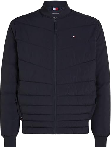 Tommy Hilfiger Herren Bomberjacke Mix Quilt Wattiert, Blau (Desert Sky), XXL – Ansicht 5