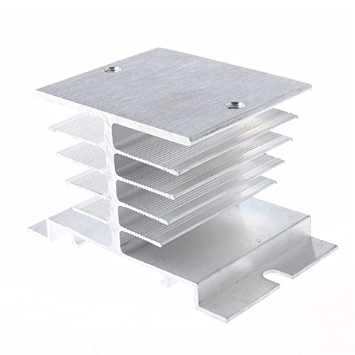 Radiador de relé estado sólido SSR con disipación térmica optimizada de aluminio blanco 10-40A 4
