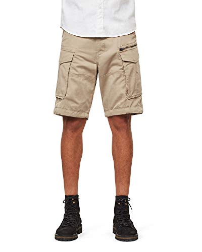 G-STAR RAW Rovic Zip Relaxed 1/2-length Shorts Pantalones Cortos, Beige (Dune 239), Talla del Fabricante: 32 para Hombre