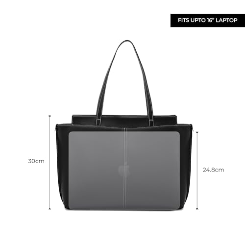 Image of Miraggio Linda 16 Inch Laptop Tote Bag For Women Office Use | Office Tote Bag With Zipper Closure | Stylish Totes
