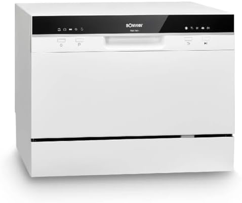 Bomann® Lavastoviglie per piccole cucine | lavastoviglie con attacco dell'acqua e 5 programmi | lavastoviglie da tavolo con impostazione iniziale | Mini lavastoviglie per 6 controsoffitti | TSG 7404