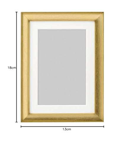 Image of Ikea TSSP Frame (Gold, 13x18 cm, 5x7) , plastic , Tabletop, Wall Mount