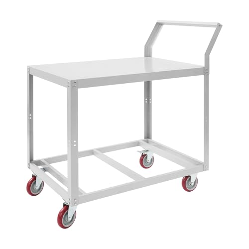 Rolwagen staal met wielen, draagvermogen 159 kg, werkbank mobiel, stevige werktafel 90x60x105 cm