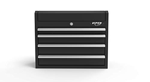 Viper Tool Storage 26-Inch 4-Drawer Steel Top Chest, Black (V2604BLC)