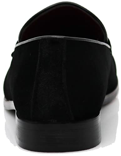 Image of Enzo Romeo Plum05 Men's Dress Loafers Elastic Slip on with Buckle Fashion Shoes