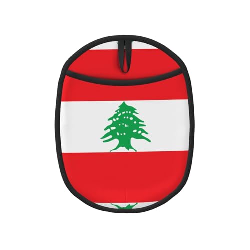 1 tapis anti-brûlure, pliable, convient pour casserole chaude/plaque de cuisson/bol à soupe Motif drapeau du Liban