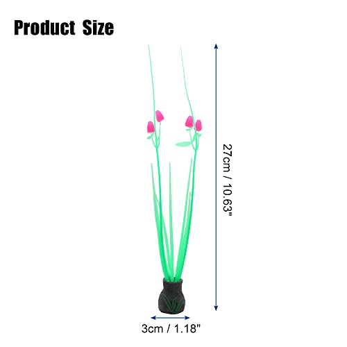VOCOSTE Aquarium Simulation Coral Orchid Flower, Fish Tank Decor, Rose Red, Pink - Image 4