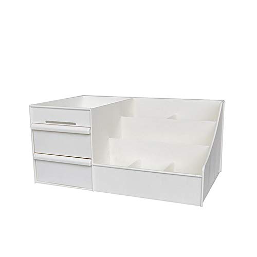 DOMIRE 1 pc Maquillage Organisateur Uncluttered Designs Organisateur de Maquillage avec tiroirs de Rangement cosmétique et Boîtes à Bijoux Affichage Stockage Blanc S