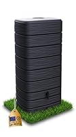 Ondis24 Regenwasser Wandtank Regenfass Eco 650 Liter Graphit anthrazit inkl. Wasserhahn