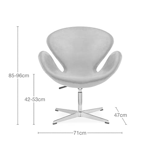 Image of Modern Swivel Lounge Chair with Hydraulic Lift for Home Office Hotel Cafe (White Set of 2)
