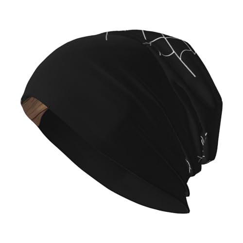 WHJDPP Gorro de punto para adultos, tela de araña en árbol muerto, suave, cálido y elástico, adecuado para uso diario, salir y hacer deporte, color negro