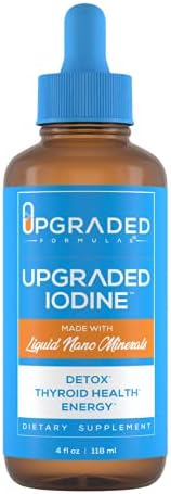 Upgraded Formulas Iodine Supplement with Liquid Nano Minerals - Detox, Thyroid Health and Energy - Natural, Gluten-Free (4 Fluid Ounces)
