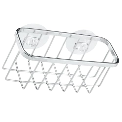 DONFAMDS Soporte para Esponja de Cocina Ventosa de Acero Inoxidable Organizador para Fregadero sin Taladro Accesorio para Toallitas y Jabón Práctico y Compacto
