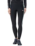 Ultrasport Damen Laufhose, Lang, black turquioise, XL, 10294
