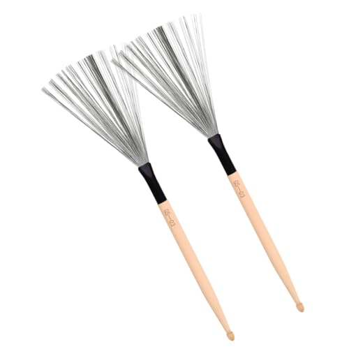 IMIKEYA Retractable Jazz Drum Brushes - Wire Drum Brushes for Snare Percussion Instruments