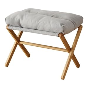 Cenmoo faltbarer Samt Fußhocker mit Kissen