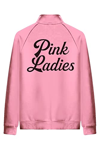 Womens Girls Pink Jacket Rydell School Zipper Collar jacket Sisters Sweatshirt Hoodie3