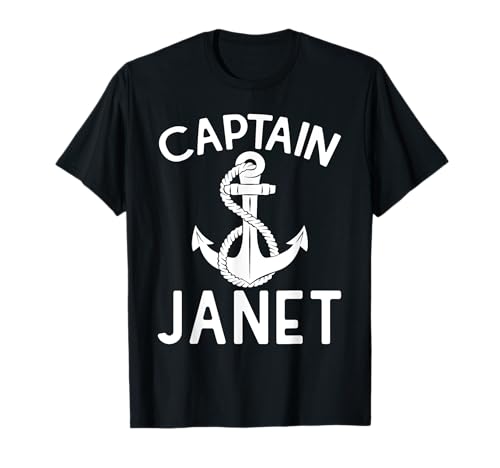 Capitán Janet Anchor Ship barco yate barco Camiseta