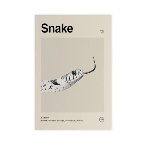 Poster minimaliste médiéval serpent décoration murale salon et chambre 40x61