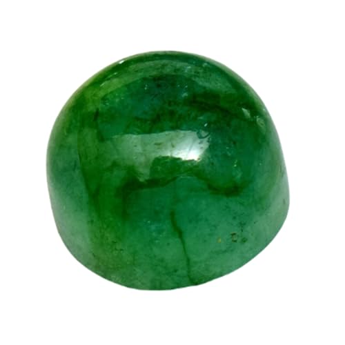 Émeraude naturelle ronde cabochon de 11,57 mm idéale pour la création de bijoux DIY et colliers