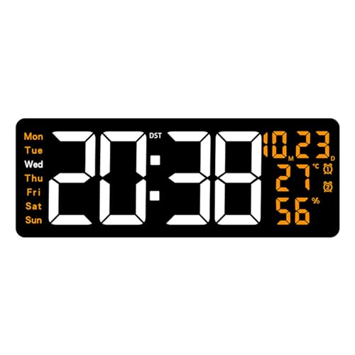 Reloj de pared LED con mando para control de temperatura en salon 2