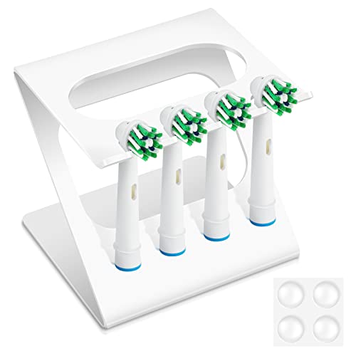 Elektrischer Zahnbürstenhalter Ohne Bohren, Zahnbürstenhalterung aus Acryl, Aufsteckbürsten Halter mit 4 Löcher, Electric Toothbrush Holder für elektrische Zahnbürste, Zahnbürstenkopf Cover