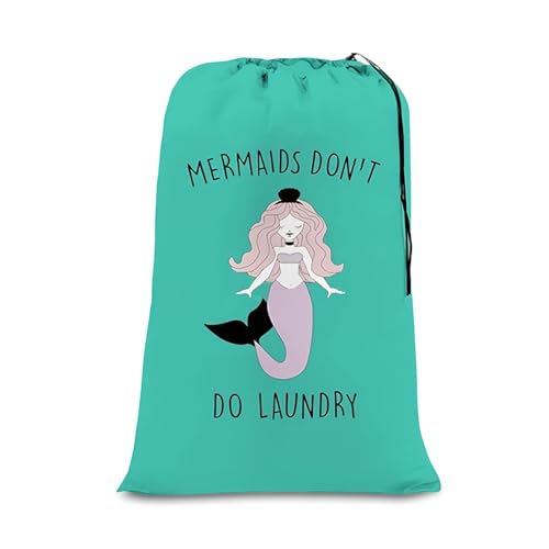 Flintronic 1PCS Bolsa de Lavandería Plegable Portátil, Verde Bolsas para Ropa Sucia, Bolsa de Colada con Cuerda, Gran Capacidad, para Baño Dormitorio Hotel de Viaje, para Lavandería, 80-120L