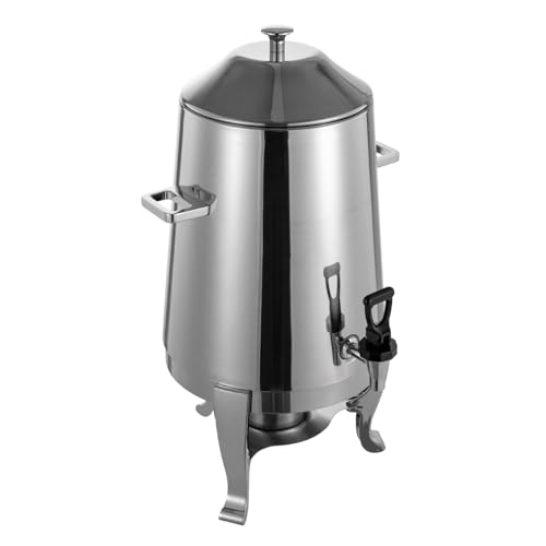 Stainless Steel Hot Beverage Dispenser, 3.5 Gallon Coffee Chafer Tea Water Coffee Chafer Urn with Fuel Holder, Tea Water Coffee Chafer Urn with Faucet for Parties Event Buffet Catering (Silver)