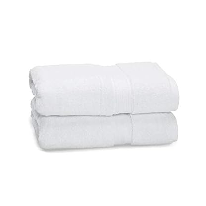 eLuxurySupply 900 Gramm Handtuch Set aus ägyptischer Baumwolle, 2 Stück, Weiß