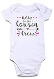 New Cousin Crew Onsie I Love My Cousin Baby Clothes Unisex Boys Girls Funny Romper Summer Bodysuit Playsuit for 6-12 Months