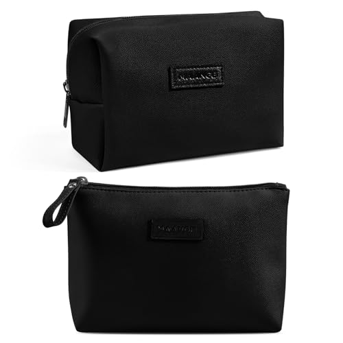 Trousse de maquillage MAANGE finie la pagaille avec ce lot de 2 petites pochettes noires