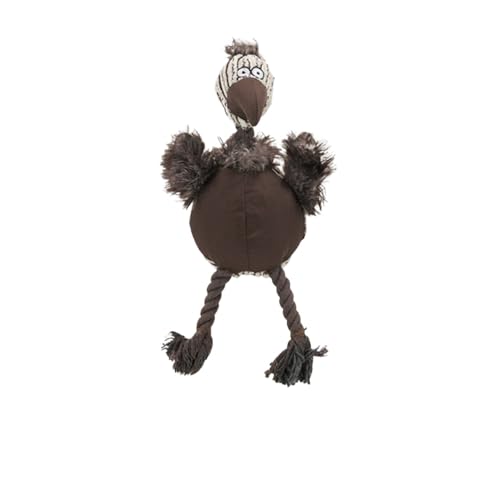 創造的なぬいぐるみ発声オックスフォード布綿ロープ歯磨き耐噛み自己ハイ犬のおもちゃ(2個セット) (カーキ色の小鳥)