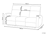Manuell verstellbares 3-Sitzer Sofa Samt grau Relaxfunktion Modern Verdal - 3
