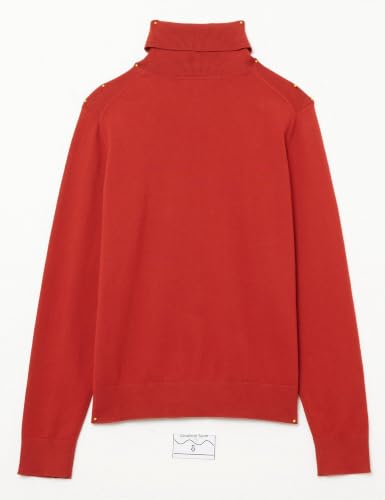 Tommy Hilfiger Damen Pullover mit Rollkragen, Rot (Dark Magma), XXS – Ansicht 3