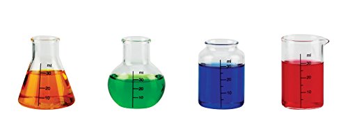 Chemistry Shot Glasses - Set of 4 Science Beaker Shots For The Nerd in Your Life - Work Overtime in the Home Laboratory - Chemistry Gifts Backed by Science