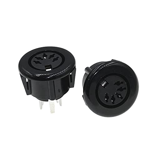 100pcs Black DS-5-07A Round Five-pin S-Video Connector Round 5-pin Socket 5P 5-pin DIN Socket Holder