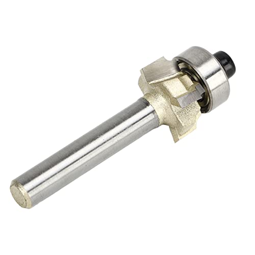 Broca de enrutador redondeada, 4 canales, vástago de 1/4', broca de enrutador para bordes de MDF, fresa de formación de bordes con diseño anti retroceso, para carpintería de mueble