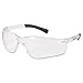 Crews? BearKat Safety Glasses, Wraparound, Black Frame/Clear Lens