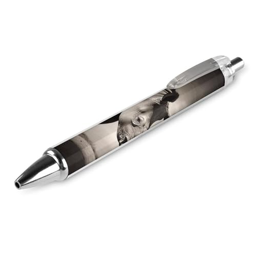 ERSTSNCK South Africa Animal Black Ballpoint Pens Fine Point (0.5mm) Black Ink Pen Retractable Ball Point Pens with Comfortable Full Grip for Journaling, And Office Writing Ideal 1 PCS