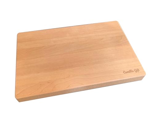 Fackelmann Tagliere Professionale Spesso In Hard Wood, Materiale Legno Di Faggio Robusto Di Alta Qualità, Rettangolare, Dimensioni 45 X 29,5 X 3,5 Cm,