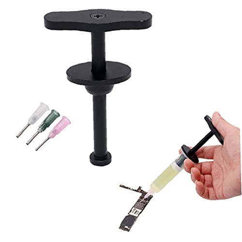 Sraeriot Soldeer plunger dispenser aluminiumlegering soldeerpasta handmatige spuit Duwer met naald 4 stks… - Image 3