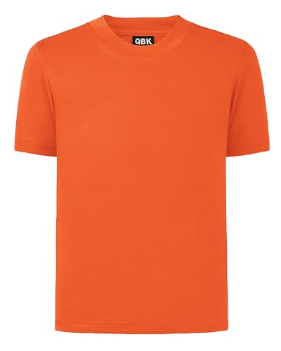 Image of QBK 2T to Youth Neon Shirt Kids UPF 50+ Dry Fit Athletic Short Sleeve Rash Guard T Shirts for Boys Girls Sports Undershirt