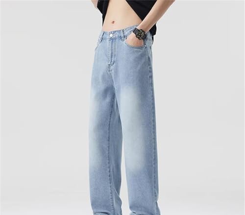 Mens Jeans Four Seasons Straight Leg Casual Loose Lightweight Comfortable Denim Pants Fashion2