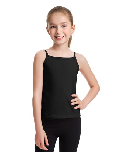 Image of Auranso Girls Undershirts Kids Camisole Toddler Adjustable Straps Tank Tops