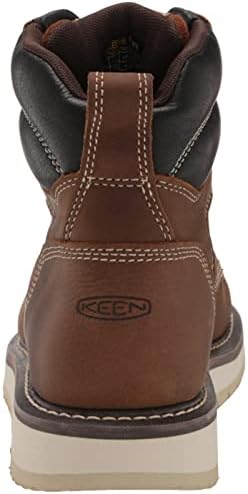 KEEN Utility Men's Cincinnati 6" Leather Soft Toe Work Boots, Belgian/Sandshell, 8 | Image 2